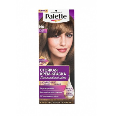 Palette Стойкая Крем-Краска N6 средне-Русый