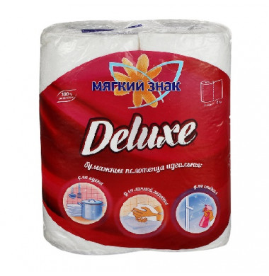 Мягкий Знак Deluxe 2-слойные Бумажные Полотенца 2 шт