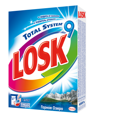 Losk Total System 9 Горное Озеро Порошок Ручная Стирка 450 г