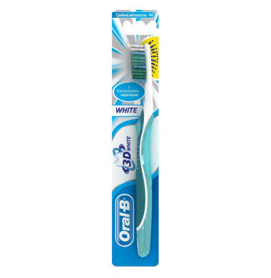 Oral-B 3D White Отбеливание Средняя Жесткость Зубная Щетка
