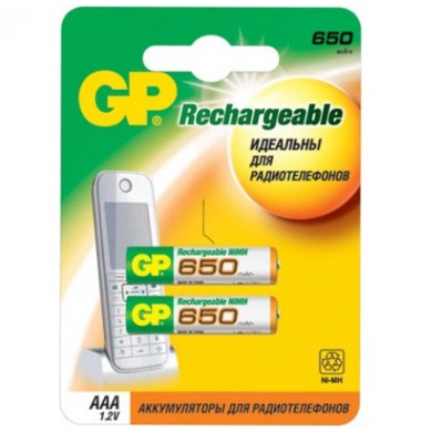 GP Rechargeable 650mAh AAA Аккумулятор 2шт