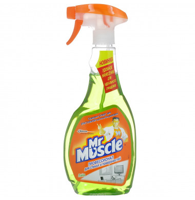 Mr.Muscle Средство Для Мытья Стекол С Нашатырным Спиртом 500 мл