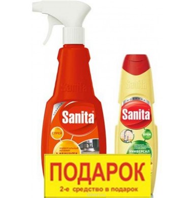 Sanita 1 Минута Спрей 500 мл + Sanita Universal Сила Лимона 200 мл В Подарок 