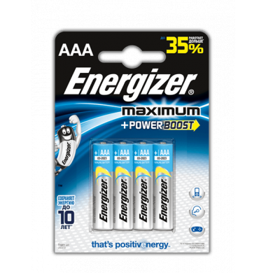 Energizer Maximum AAA Батарейка 4шт