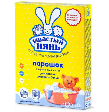 Ушастый Нянь для Детского Белья Порошок Автомат/Ручная Стирка 400 г