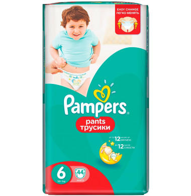 Pampers Pants Extra Large № 6 от 16 кг Трусики-Подгузники 44 шт