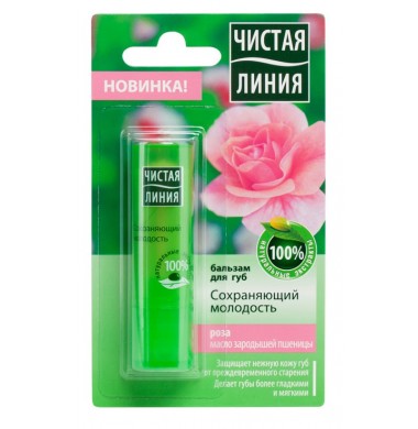 Чистая Линия Сохраняющий Молодость Бальзам для губ 4 г
