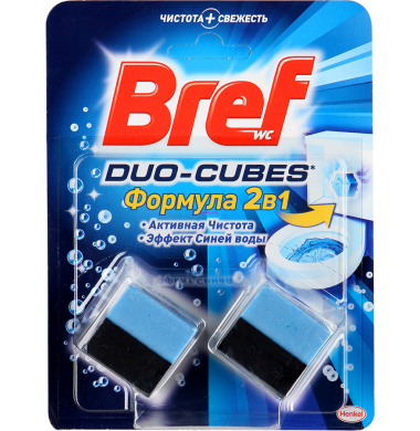 Bref Duo-Cubes Формула 2 в1 Чистящие Кубики для сливного бачка 2 шт