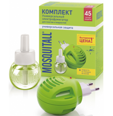 Mosquitall Универсальный Электрофумигатор Для Пластин И Жидкостей