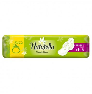 Naturella Classic Basic Maxi Женские Гигиенические Прокладки С Крылышками 8 шт