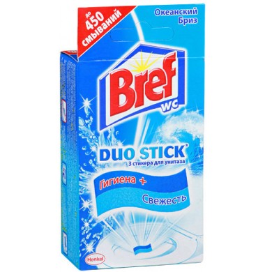 Bref Duo-Stick Океанский Бриз Стикер для унитаза 3 шт