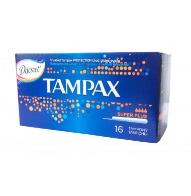 Tampax Super Plus Тампоны Женские Гигиенические с Аппликатором 16 шт