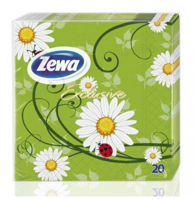 Zewa Exclusive 3-слойные Столовые Бумажные Салфетки 20 шт