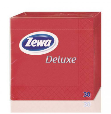 Zewa Deluxe 2-слойные Красные Столовые Бумажные Салфетки 30 шт