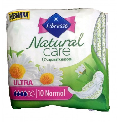 Libresse Ultra Natural Care Normal Женские Гигиенические Прокладки с крылышками 10 шт