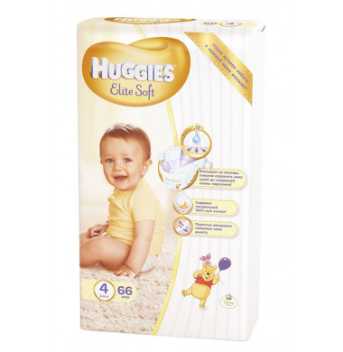 Huggies Elite Soft № 4 8-14 кг Подгузники 66 шт