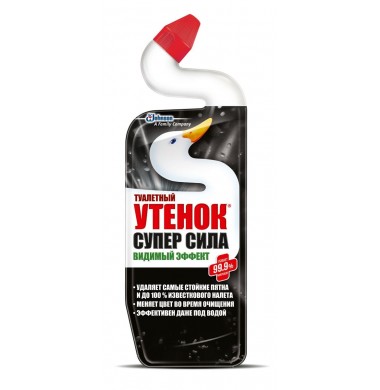 Туалетный Утенок Супер Сила Видимый Эффект Гель для унитаза 900 мл