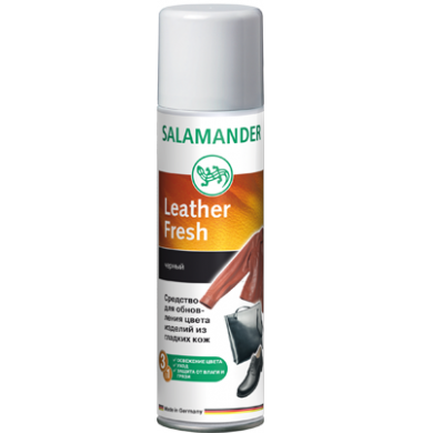 Salamander Leather Fresh 3 в 1 для Гладкой Кожи Черный Краска Аэрозоль 250 мл