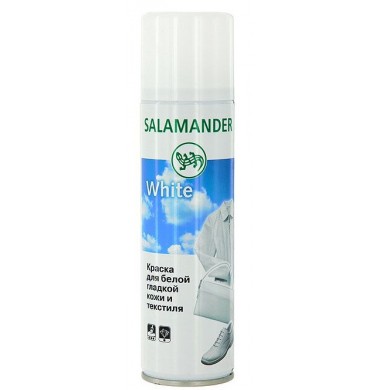 Salamander White для Гладкой Кожи и Текстиля Белый Краска Аэрозоль 250 мл