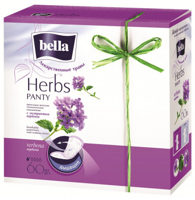 Bella Herbs Panty Вербена Женские Гигиенические Прокладки на каждый день 60 шт