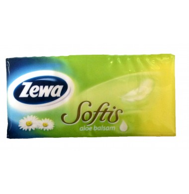 Zewa Softis Aloe Balsam 4-слойные Бумажные Платочки 10 шт