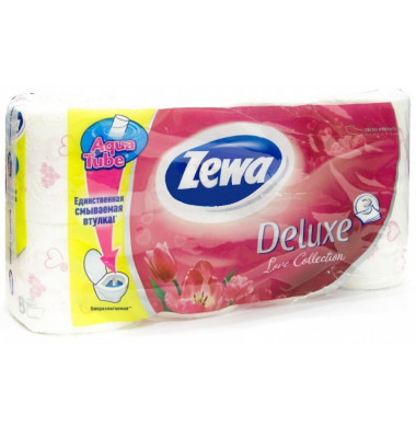 Zewa Deluxe Camomile 3-слойная Туалетная Бумага 8 шт