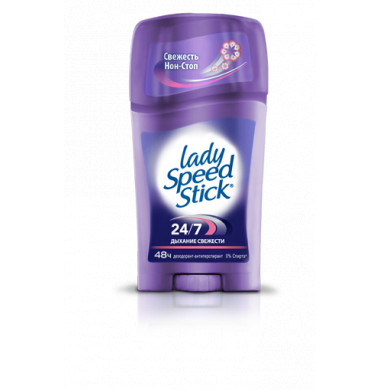 Lady Speed Stick 24/7 Дыхание Свежести Свежесть Нон-Стоп Антиперспирант Стик 45 г