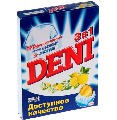 Deni 3-Актив 3 в 1 Порошок Ручная стирка 400г 
