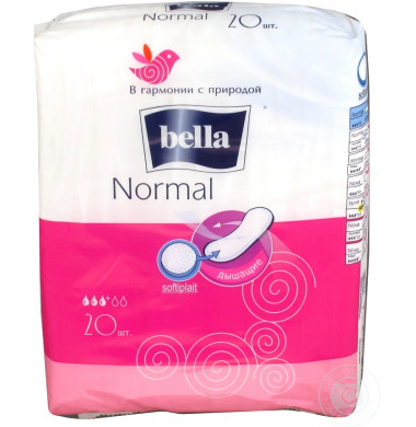 Bella Normal Женские Гигиенические Прокладки без крылышек 20 шт