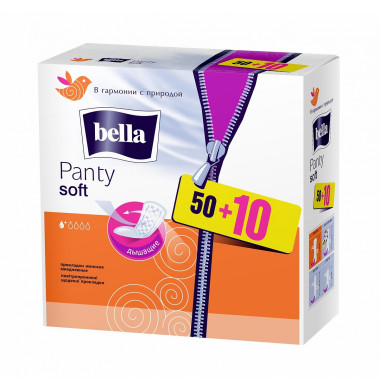 Bella Panty Soft Женские Гигиенические Прокладки на каждый день 60 шт