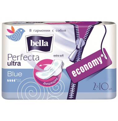 Bella Perfecta Ultra Blue Женские Гигиенические Прокладки с крылышками 20 шт