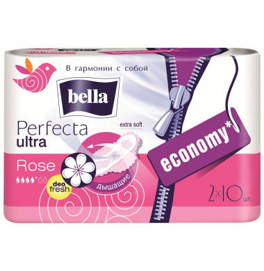 Bella Perfecta Ultra Rose Женские Гигиенические Прокладки с крылышками 20 шт