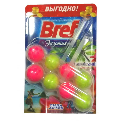 Bref Сила Актив Формула 4 в 1 Гавайский цветок Туалетный Блок 2 шт
