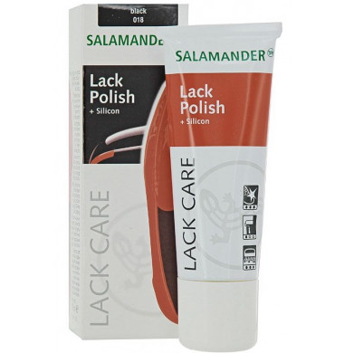 Salamander Lack Polish + Silicon для Лаковой Кожи Черный Крем 75 мл