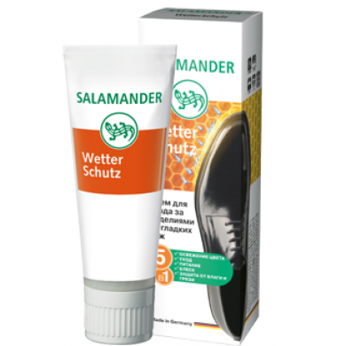 Salamander Wetter Schutz 5 в 1 для Гладкой Кожи Темно-Коричневый Крем 75 мл