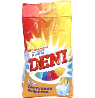 Deni 3-Актив Стойкий цвет Порошок Автомат 6 кг 