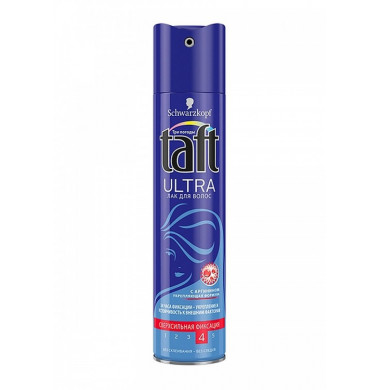 Taft Ultra Сверхсильная Фиксация Лак 225 мл