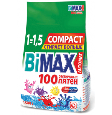 Bimax 100 Пятен Двойной Эффект Порошок Автомат 1.5 кг 