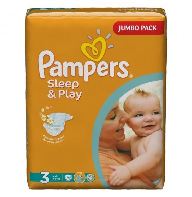 Pampers Sleep & Play Midi № 3 5-9 кг Подгузники 78 шт